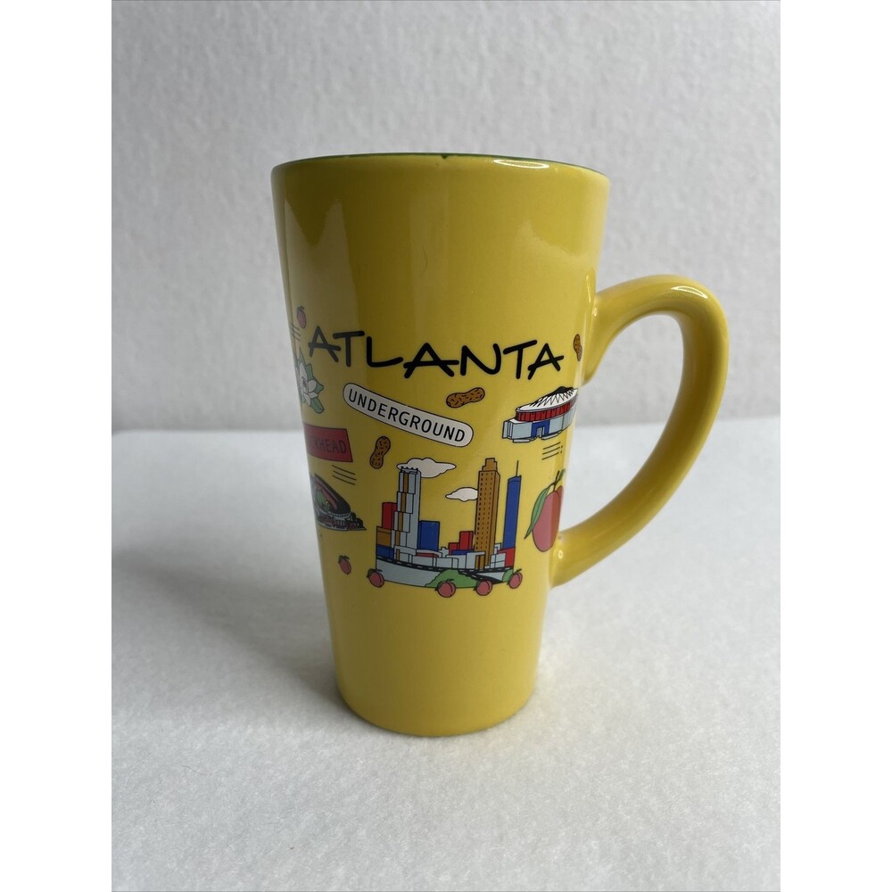 City Merchandise Atlanta Peahes and more Coffee /Tea Cup Mug Yellow/Blue